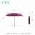 天堂伞 三折叠晴雨伞55cm*8骨全遮光黑胶男女太阳伞遮阳伞 格言紫红色