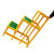 玻璃钢 绝缘凳 电工凳 高低凳 三层高压 电力梯 凳子 可移动式 单 黄色款ABS 高120*90*50