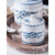 驰诺陶瓷隔水炖盅内胆家用带盖小炖罐蒸蛋参盅碗炖汤盅甜品补品燕窝盅 蓝色幽幽花香4号620ML+汤勺+