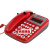 仁聚益定制适用渴望来电显示 电话机 办公座机酒店宾馆电话双插孔座式 红色B255