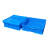 加厚塑料周转箱 单格四格六格零件盒塑料盒物料盒收纳箱 蓝色B款六格 400x400x130 正方形