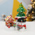 JAKi圣诞积木玩具圣诞树装饰雪人小屋镜子相框男女孩儿童圣诞节礼物 圣诞小镜子