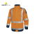代尔塔 404011 荧光可视工作服防寒大衣款橙色+藏青色L码1件装