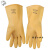 工业耐酸碱手套劳保浸耐磨作防水滑塑橡胶工业带胶皮手套 黑色B31 黄色加厚31CM L
