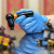英科医疗（INTCO）一次性手套蓝色防水工业劳保丁腈50只 M/中码