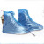 升级防滑加厚款百搭防水鞋套户外旅游防雨鞋套男女学生雨靴套 蓝色 XXXL码44-45码