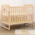 BANGLEDI实木婴儿床多功能无漆可移动宝宝床新生儿可拼接bb摇篮 床 裸床 双层可加长（102*60cm）0-5岁