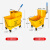 榨水车拖把桶 挤水车柞水桶加厚下压式单桶柞水车商用酒店物业保 超宝36L单桶B-040+蜡拖