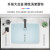 赛诺纳美 太空铝浴室柜组合陶瓷一体盆洗手盆卫生间岩板洗脸盆柜现代简约 0.6M-标准镜柜-黑岩板盆-暮瓦灰