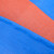 共泰 苫布 大篷布 防水防雨加厚棚布 防尘防晒防风塑料篷布 140克PE材质 蓝桔色 8*20m