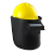 蓝鹰电焊面罩头盔式焊帽6PA2电焊面具面罩烧焊工可掀式电焊面罩 华盾黄帽+6PA2焊帽（含标配镜片）