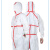 3M 4565白色带帽红色胶条连体防护服防尘液态化学品喷洒清洁作业M 1件装