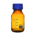 耐高温蓝盖黄盖丝口三角试剂瓶00ml/250/500ml/000ml螺口流动相液 白色黄盖100ML(高硼硅)