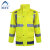 阿力牛  ASF59 安全警示雨衣 户外骑行徒步防汛防暴雨雨披 荧光黄上衣 L 
