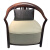 马特维 新中式单人沙发椅三件套组合 现代简约禅意乌金木休闲椅家具 角几