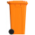 科力邦（Kelibang） 医疗垃圾桶 大号塑料户外垃圾桶加厚带盖240L带轮翻盖分类垃圾桶可挂车 KB1016 黄色