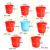 康丽雅 K-2296 带盖塑料清洁提水桶 物业清洁多功能水桶储水桶清洁桶 带盖15L
