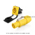 电源插头3芯显示屏音响防水航空电源连接器插头 嘉博森 YF24型橙黄色插头(不带线)