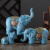 茶云艺云创意陶瓷欧式美式北欧大象小象装饰品电视柜客厅猪 纯色红4只象
