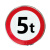 驼铃纵横 JS-600 交通标志牌 圆牌三角牌交通标识反光标牌限速牌限高指示禁令警告组合标志 限重5t