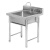 金诗洛 K5151 商用不锈钢水池 厨房水槽洗碗洗菜盆带支架存储池 加厚120*60*80双槽