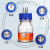 KAIJI LIFE SCIENCES 316L不锈钢补料蓝盖试剂瓶盖GL45加料流动相瓶盖 三通小号