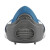 梅安硅胶防尘口罩面罩透气打磨水泥劳保自吸过滤式防颗粒物呼吸器 硅胶口罩蓝+60片普通棉