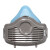 防尘口罩呼吸器工业粉尘防灰透气活性炭装修电焊打磨可清洗硅胶煤 深蓝色