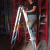 徐腾方管人字梯折叠梯工程建筑阁楼结实耐用25/50方管 加固喷塑红色人字梯3米