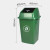 塑料大号环卫酒店带盖厨房户外垃圾桶教室学校卫生间长方形摇 F3正方形桶100L(绿色)带盖