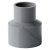 PVC大小头 变径直接异径接头给水管件转换直通胶粘塑料管配件灰色 40*32mm--灰色