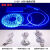 RGB灯带USB5V低压超高亮防水条遥控跑马自粘七彩变色夜市摆摊氛围 单色蓝光 滴胶防水 USB触摸开关
