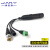防水带数据双绞线传输器 视频电源数据/音频三合一网线供电收发器 DC公+BNC公+485
