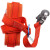 赛瑞佳全身电工安全带国标爬电杆电力双保险带户外专用安全腰带 红色电工双板钩围杆带