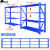 载象货架置物架仓储多层展示架多功能铁架轻型仓库货物架储物架蓝色四层180kg加厚轻仓100*40*200副架