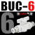 定制适用于HVFF气动手阀BUC-4/6/8/10/12mm快速快插气管接头手动 白色款BUC-06mm