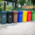 中环力安【50L咖色】【可印刷】新国标塑料垃圾桶干湿垃圾桶户外垃圾桶加厚垃圾箱环卫分类垃圾桶