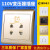 国际电工 酒店86型剃须刀电源插座面板 日本宾馆马桶盖110V变压器式插座 经典白色-电子式