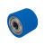 聚氨酯无动力60度包软胶滚筒双轴承铁芯从动压轮流水线橡胶输送辊 ABL-30*30-10-蓝色60度
