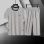 潮西登短袖T恤男夏季休闲运动套装男士冰丝短裤一套2023新款潮流两件套  A06黑色 XL