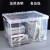 适用于透明收纳箱塑料箱子储物箱收纳盒衣服整理箱大号有盖衣物收 三件装[80升3个] 加厚高透明