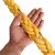 京采无忧 60mm（1米价格)黄色 船用缆绳 抛缆绳尼龙绳复合股八股粗绳子