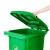 上陶鲸 垃圾桶大号 加厚户外环卫分类塑料带翻盖垃圾桶 120L绿色（有轮）