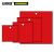 安赛瑞 正方形空白塑料吊牌（100个装）25.4×25.4mm 红色 14801