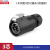 凌科电气LP28免焊接新能源电池50A大功率电流2 3 8芯防水工业航空插头连接器 LP28型3芯公插头（锁线款）