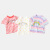 赢一贝（Yingyibei）婴儿衣服休闲1-3岁卡通印花短袖T恤夏装女童女宝宝小童儿童上衣 紫条纹彩虹 73
