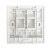 吉菲达 双口网络信息面板 86型工程级网络面板 （不含模块）JFMB-B8602 1个 白色