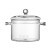 花孜 日式玻璃煲汤锅可明火直烧燃气透明锅家用可煮水晶锅烧锅 透明色 2.0L