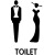 创意男女洗手间立体字标志牌个性厕所卫生间WC门牌金色银色标识牌 J款黑色男女一套