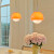 KEDOETY日落橙色餐厅吊灯卧室床头过道包豪斯吧台岛台孟菲斯设计师水吧灯 奶黄灯罩-直径23cm--+全光谱暖
